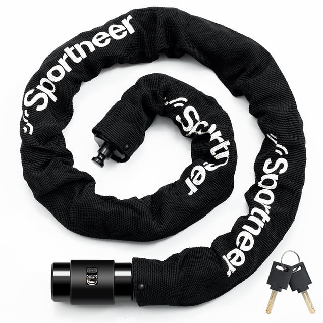 Candado para bicicleta Sportneer, cadena resistente de 8 mm de grosor y 1-1,2 m