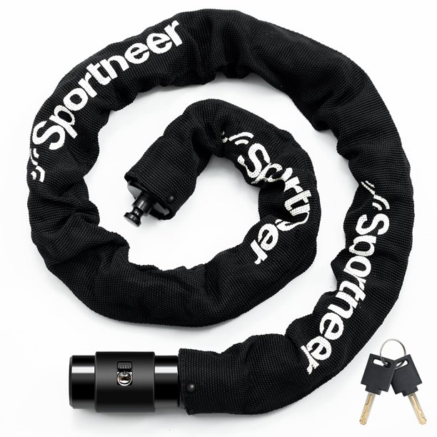Candado para bicicleta Sportneer, cadena resistente de 8 mm de grosor y 1-1,2 m