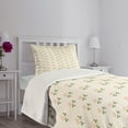 thumbnail image 3 of Ambesonne Floral Quilted Bedspread Set 2 Pcs, Vintage Rose Pink Petals, Twin Size, Pale Pink White, 3 of 5