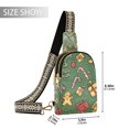 thumbnail image 2 of FORMRS Womens Crossbody Sling Bag Travel Daypack Shoulder Chest Backpack, Yellow Christmas Gingerbread, 2 of 7