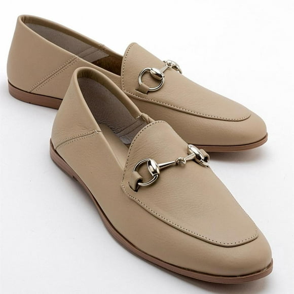 Penny - Mocasines Horsebit De Cuero Beige Oscuro beige 24.5 CM