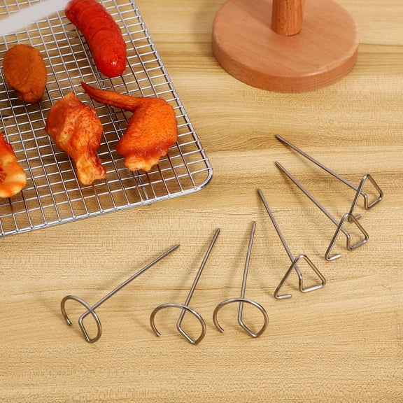 WHAMVOX 20pcs Barbecue Skewers Stainless Steel Skewers Meat Skewers Grilling Skewers Vegetable Skewers For Outdoor Bbq And Family Gatherings