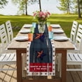 thumbnail image 4 of Table Runners 72 Inches Long Dress Scarves, 4th of July Farmhouse Kitchen Table Runner, Coffee Tablerunners, Country Texas Star Flag Red Blue Wooden Grain 18x72 Inch, 4 of 9