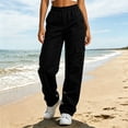 thumbnail image 5 of Admvng Womens Cargo Pants Elastic Waistband Comfortable Casual Hiking Work Pants, 5 of 9