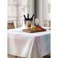 thumbnail image 6 of Blue Pink Plaid Table Cloth, Pastel Green White Buffalo Patchwork Waterproof Tablecloth for Rectangle Tables, Reusable Washable Fabric Table Cover for Restaurant Kitchen Dining Tables 60"x102", 6 of 6