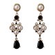 thumbnail image 1 of KAIYANG Pendientes de fiesta con perla y diamantes negros para mujer (negros), 1 par, 1 of 3