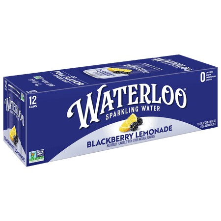Waterloo Blackberry Lemonade Sparkling Water, 12 fl oz, 12 Pack