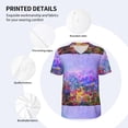 thumbnail image 5 of Rocae Colorful Purple Cosmos Flower for Breathable Men's Baseball T-Shirt Fashionable Casual Baseball Jersey, Moisture-wicking Sportswear Medium, 5 of 9