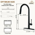 thumbnail image 3 of CASAINC Single Handle Kitchen Faucet with Pull Out Sprayer, Deck Mounted, Matte Black, 3 of 4