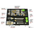 thumbnail image 4 of G & F 20-Piece Stainless-Steel BBQ Tool Kit, Heavy Duty, Portable, Dishwasher Safe, Aluminium Case, 4 of 20