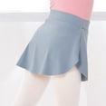 thumbnail image 5 of Dpytoraw Girls Dance Skirt Ballet Practice Wrap Side Slit Elastic Waist Shaping Tutu For Performance And Class Girls Skirts Summer,Gray Size 4-5 Years, 5 of 5
