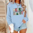 thumbnail image 2 of Pisexur Christmas Sweat-Shirt Décontracté à Manches Longues Col Rond pour Femmes, Pull Confortable et Ample, Imprimé Mode Festival Automne, 2 of 4