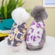 thumbnail image 4 of Ropa para mascotas, ropa para perros, ropa de otoño e invierno, ropa para mascotas de gato de peluche, ropa de invierno con flores de cinco hojas y vellón, 4 of 5
