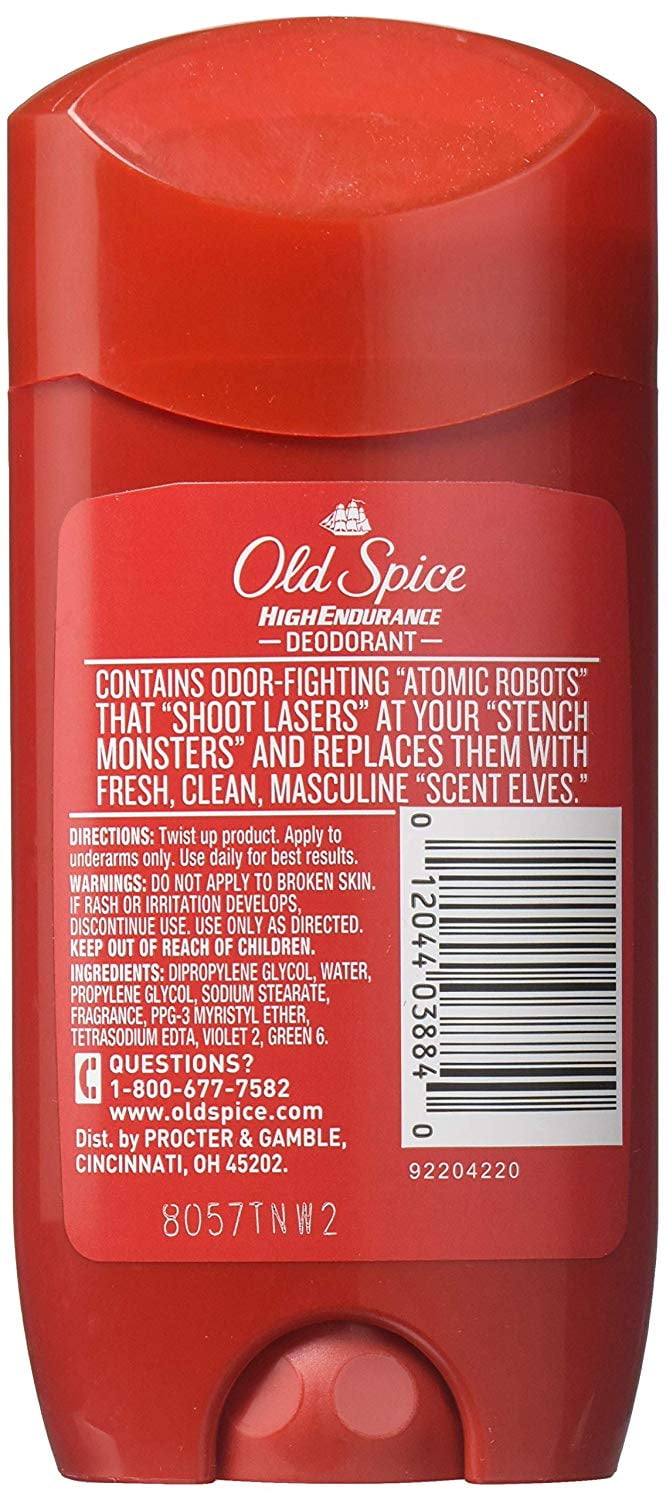 Old Spice High Endurance Deodorant, Fresh 3 oz (Pack of 6)