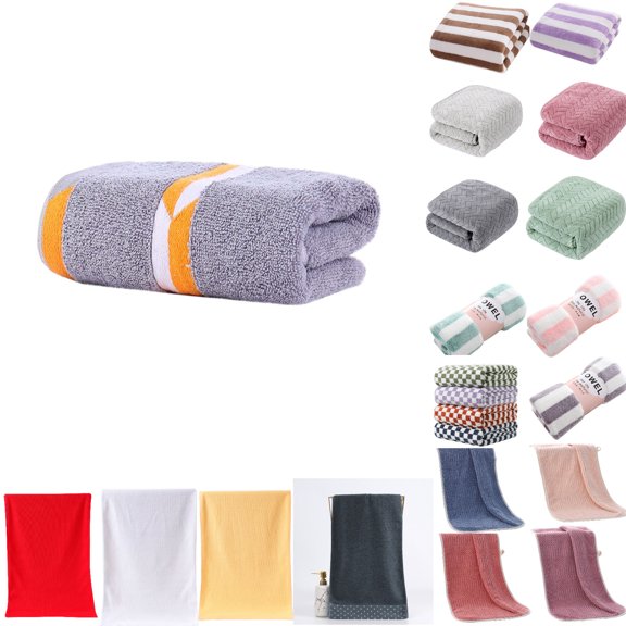 Bath Towels, Face Towels, Soft Towels Thickened Highly Absorbent Quicker Dry Hand Towels for Spa School Gym Hotel Pool(14x30inch)