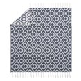 thumbnail image 2 of OcleppoGeometric Jacquard Fringe Blue Throw 50'X60", 2 of 4
