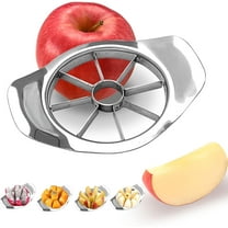 6x4.3x1In Stainless Steel Blades,QZS Stainless Steel Apple Corer Tool,Time-Saving,Silver Reusable Fruit Cutter for Green Apples