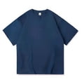 thumbnail image 4 of HAOTAGS Mens T-Shirt Casual Breathable Cotton Basic Short Sleeve Tee Tops Navy Size L, 4 of 6