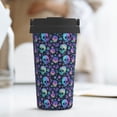 thumbnail image 6 of Uemuo Skull flower cute Print Carry Insulated Coffee Mug, Travel Mug with Hidden Handle, Insulated Coffee Flask, Leak-proof Travel Mug Insulated Mug for Office, 6 of 8