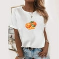 thumbnail image 5 of Women's T-Shirts Short Sleeve Crew Neck Graphic Printed Blouses Loose Fitted Basic Tee 2025 Casual Summer Trendy Tops, 5 of 6