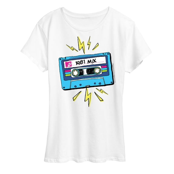 MTV - 1981 Mix Cassette Tape - Women's Short Sleeve Graphic T-Shirt