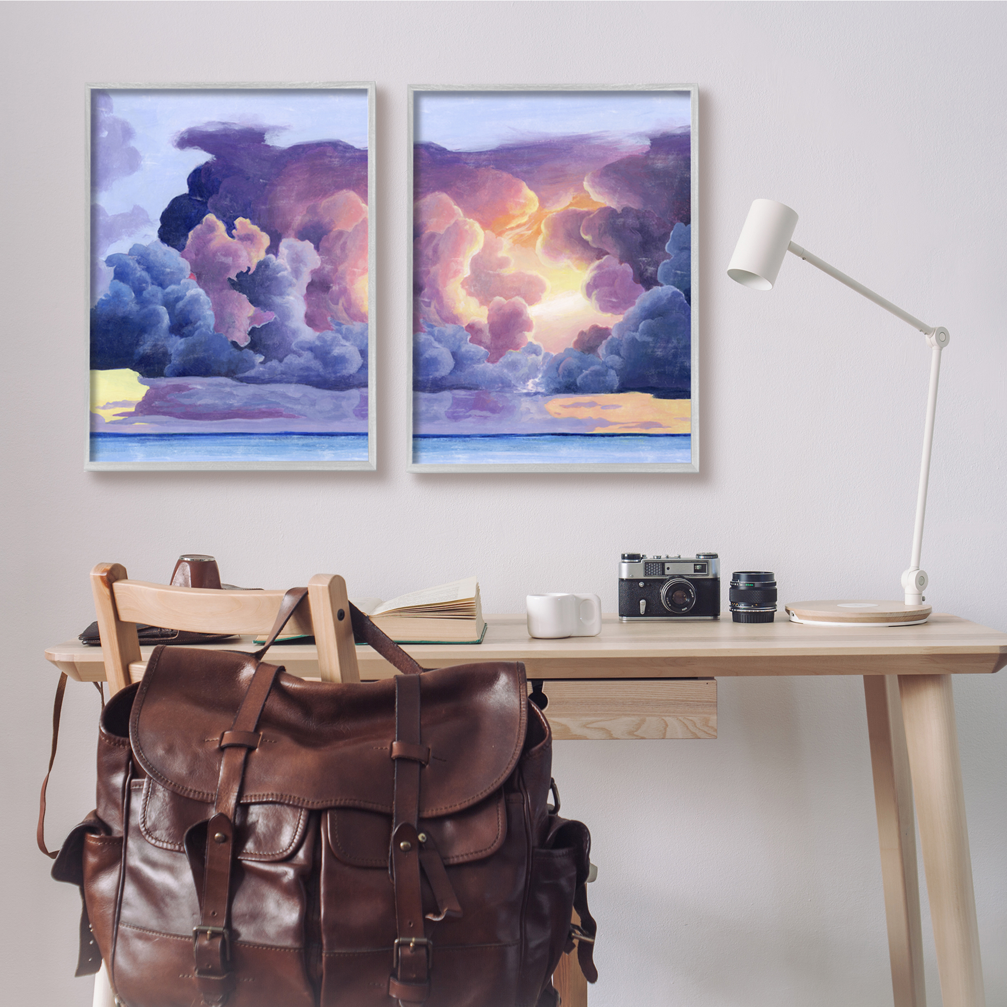 Stupell Indtries Nautical Horizon Sunset Sky Purple Blue Clouds,24 x 30,Design by Grace Popp