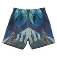 thumbnail image 7 of FORMRS Boys Swim Trunks Quick Dry Mesh Liner Boardshorts Sizes XS-XL, Blue Planet, 7 of 7