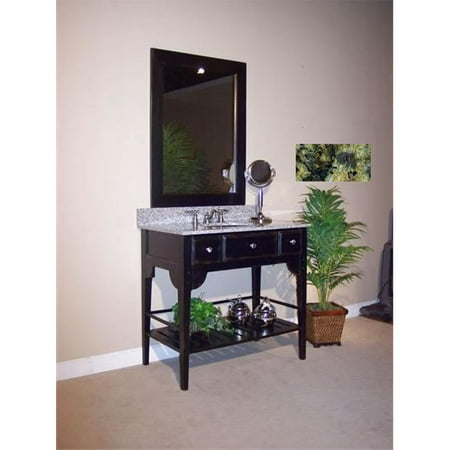 - Kaco International 340-2400-B-GN Dover 24 in. Vanity with Distressed Black Sherwin Williams Finish and Green Granite Top