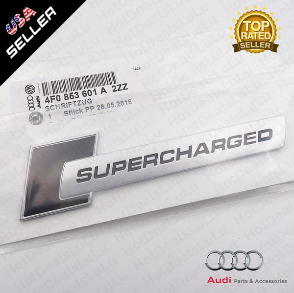 Original Audi Supercharged Super Charged Schriftzug Logo Emblem 4F0853601 