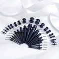 thumbnail image 2 of Ear Gauge Stretching Kit Taper Kit with Plugs Double O-Rings 14G-00G Acrylic Ear Stretching Kit Tapers Plugs Tunnels Gauges Expander Piercing Set,36Pcs, 2 of 5