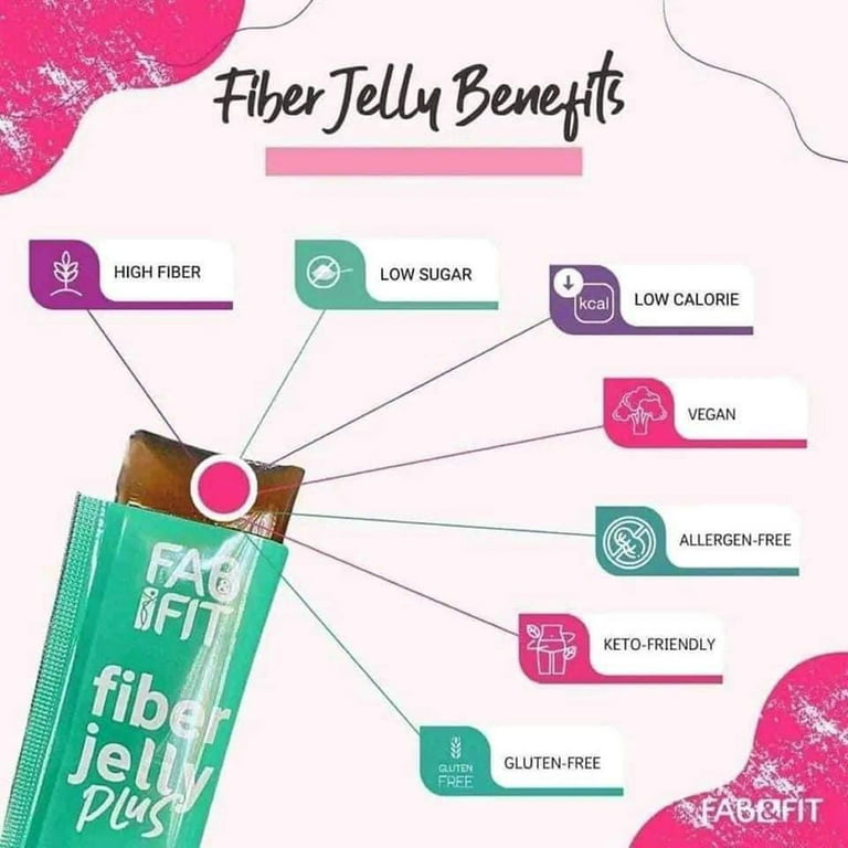 Fab & Fit Fiber Jelly Plus Apple and Blueberry Extract 10 Sachet - DUBAI  COSMETICS