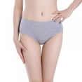 thumbnail image 4 of Baywell Women's Cotton Underwear Middle Waist Stretch Briefs Soft Underpants Breathable Ladies Panties Gray 99-132LBS, 4 of 10