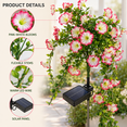 thumbnail image 3 of Artificial Hanging Flowers for Outdoors, Solar LED Fake Hanging Plants, No Fade Morning Glory Faux Flowers for Porch, Railings, Patio and Garden Decor, 3 of 13