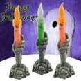 thumbnail image 3 of Halloween Skull Skeletal Hand Holder Candle Light Party Decoration Flame Light, 3 of 6