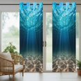 thumbnail image 5 of Outdoor Curtains for Patio Waterproof, Light Blue Ocean Waves Outdoor Privacy Panels Grommet, Summer Beach Coastal Abstract Blackout Outside Curtains for Porch/Cabana/Pergola/Gazebo 54"x84", 2 Panels, 5 of 8
