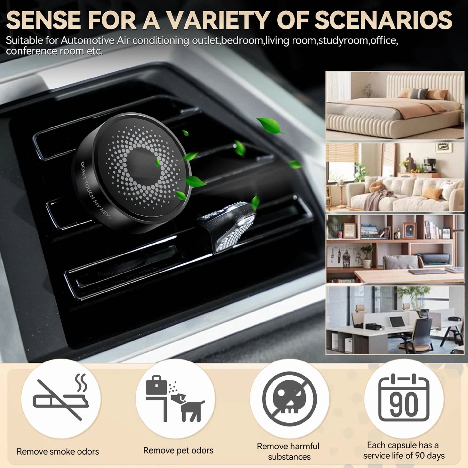 Car Outlet Aromatherapy Essential Oil Diffuser Clip Air Vent Freshener Black Usa