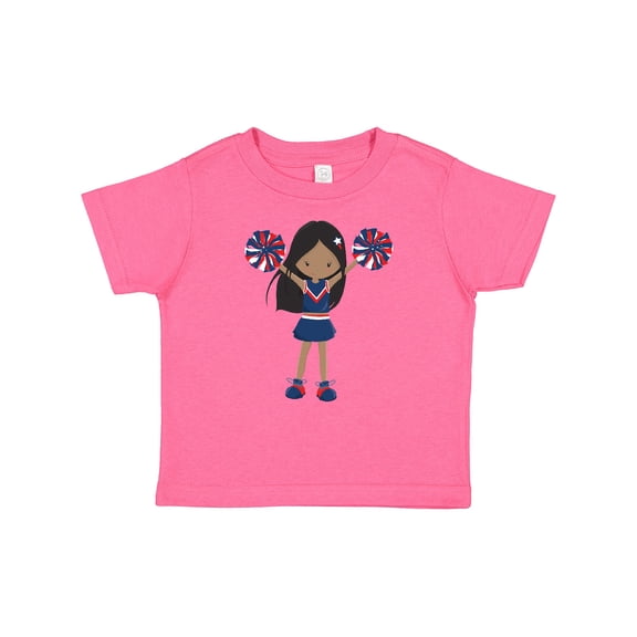 Inktastic African American Girl, Cheerleaders, Blue Uniform Girls Baby T-Shirt