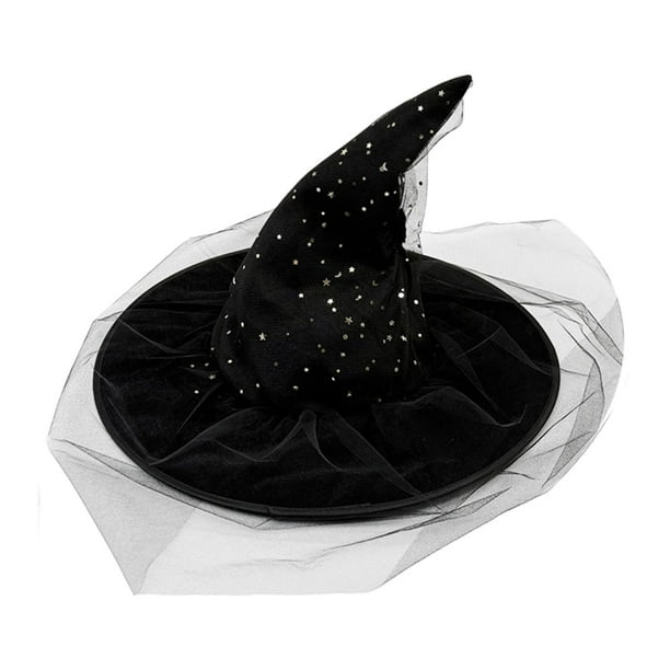 Sombrero de bruja de Halloween,Sombrero de bruja de Halloween decorativo creativo,Accesorios ligeros para disfraz de bruja,Sombrero de cosplay para mujer,regalo de sombrero,Accesorios para