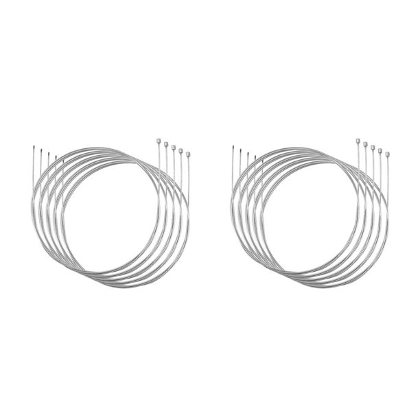 Advancent Cable de bicicleta de 5 piezas galvanizado para bicicletas de montaña, desviador de ciclismo de carretera, cable interno de repuesto, Línea de palanca de cambios delantera 2Conjunto