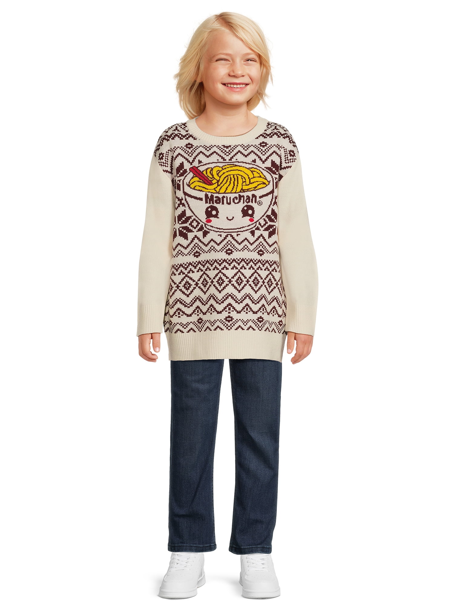 Maruchan Boys Graphic Crew Neck Sweater, Size XS-2XL