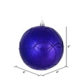thumbnail image 3 of Vickerman 4" Purple Candy Finish Ornament with Circle Glitter Pattern, 4 per Bag, 3 of 4