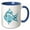 Blue/White, variant on 3drose, Cute Blue and White Polka Dot Fish Illustration, 11oz Mug