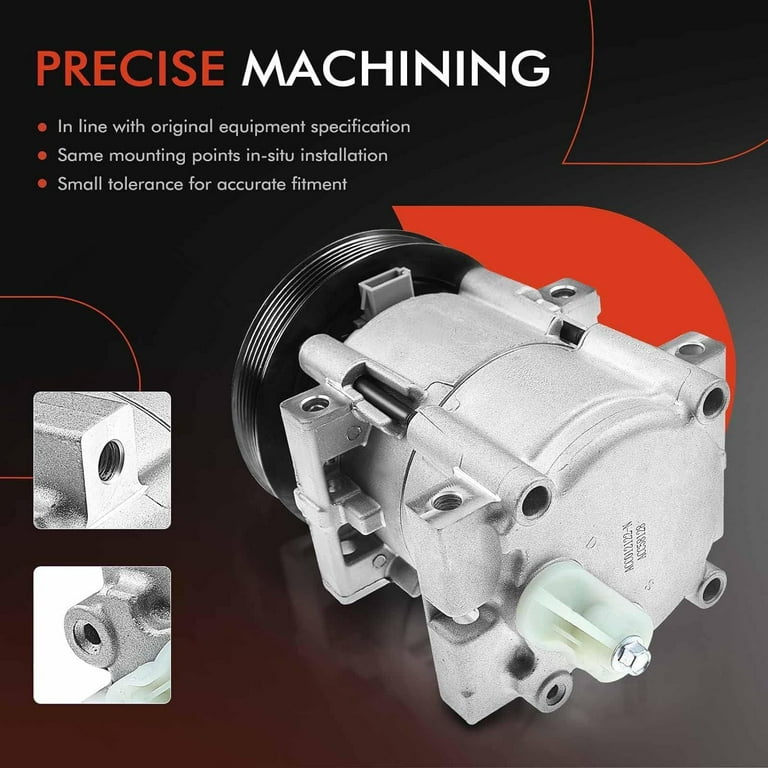 A-Premium AC Compressor With Clutch For Ford Ranger 1990-2001 & Mazda B2300 B2500, 2.3L 2.5L, FS10 Type
