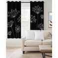 thumbnail image 2 of Black Dandelion Blackout Curtains for Bedroom/Living Room, Thermal Insulated Kitchen Curtains, Spring Modern Minimalist Country Flower Grommet Darkening Window Treatment Drapes 27.5"x39"x2, 2 of 8