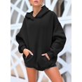 thumbnail image 2 of HSHDLDF Womens Oversized Sweatshirts Fleece Hoodies Long Sleeve Shirts Pullover Fall Clothes with Pocket, 2 of 6