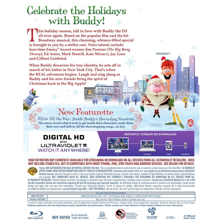 Elf: Buddy's Musical Christmas (Blu-ray) [Blu-ray] - Walmart.com