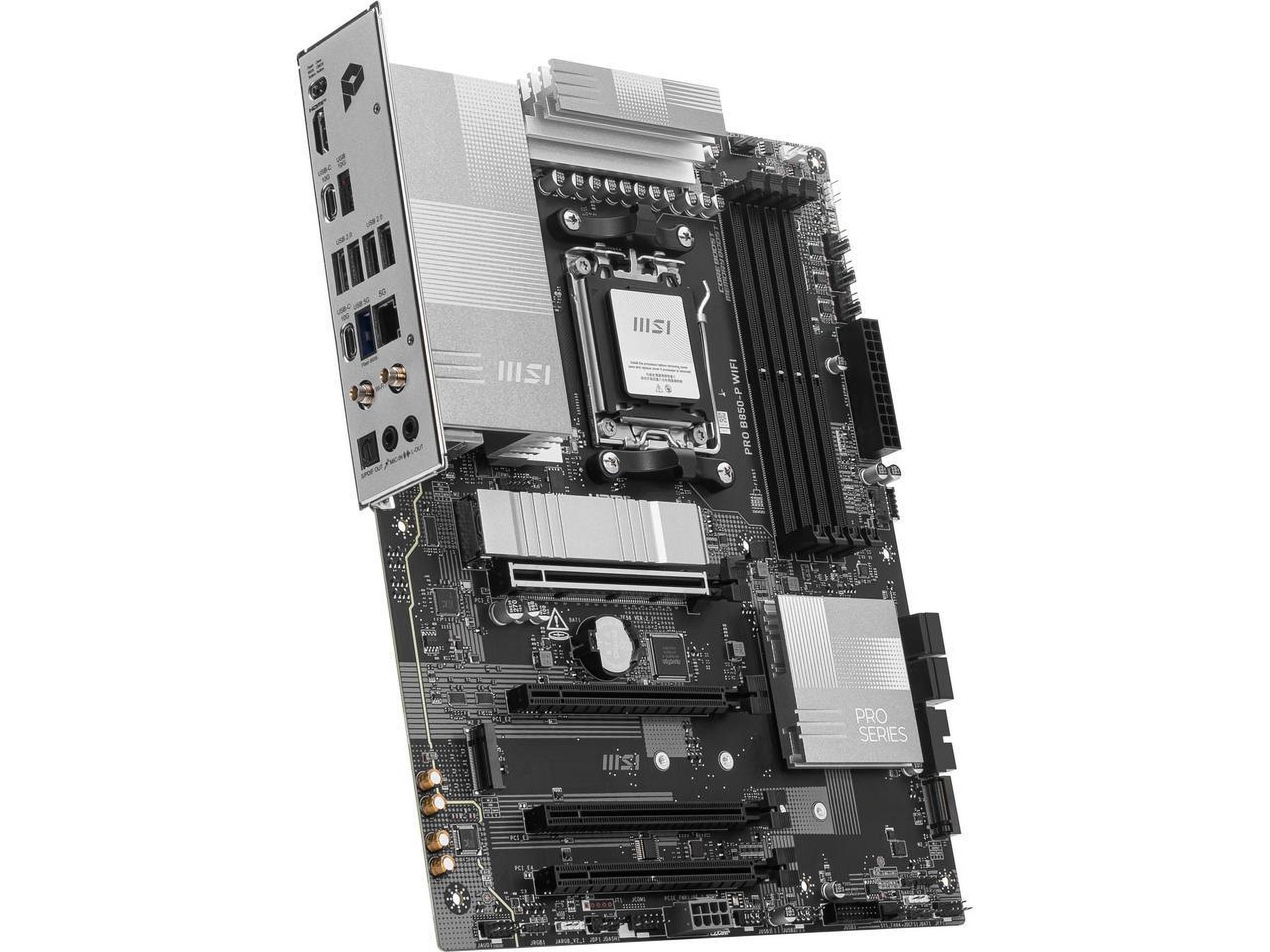MSI Pro B850-P WIFI Gaming Desktop Motherboard - AMD B850 Chipset - Socket AM5 - ATX (prob850-pwifi)