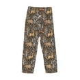 thumbnail image 3 of Lsque Moose fox bear leaf tree Print Men's Pajama Pants, Lounge Pant - Comfortable Home Wear,Elastic Waistband, Stylish Design-Small, 3 of 9