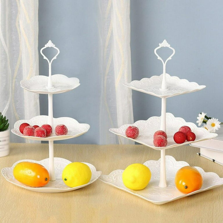 Dessert Stand table Decoration Tray Tray Three-tiered Fruit Afternoon Fruit Dried Three-tiered European-style Cake Cake Dessert Tray Tray Promotion! Tea