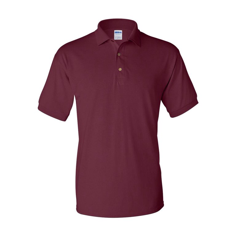 Gildan Adult 50 50 Jersey Polo MAROON S